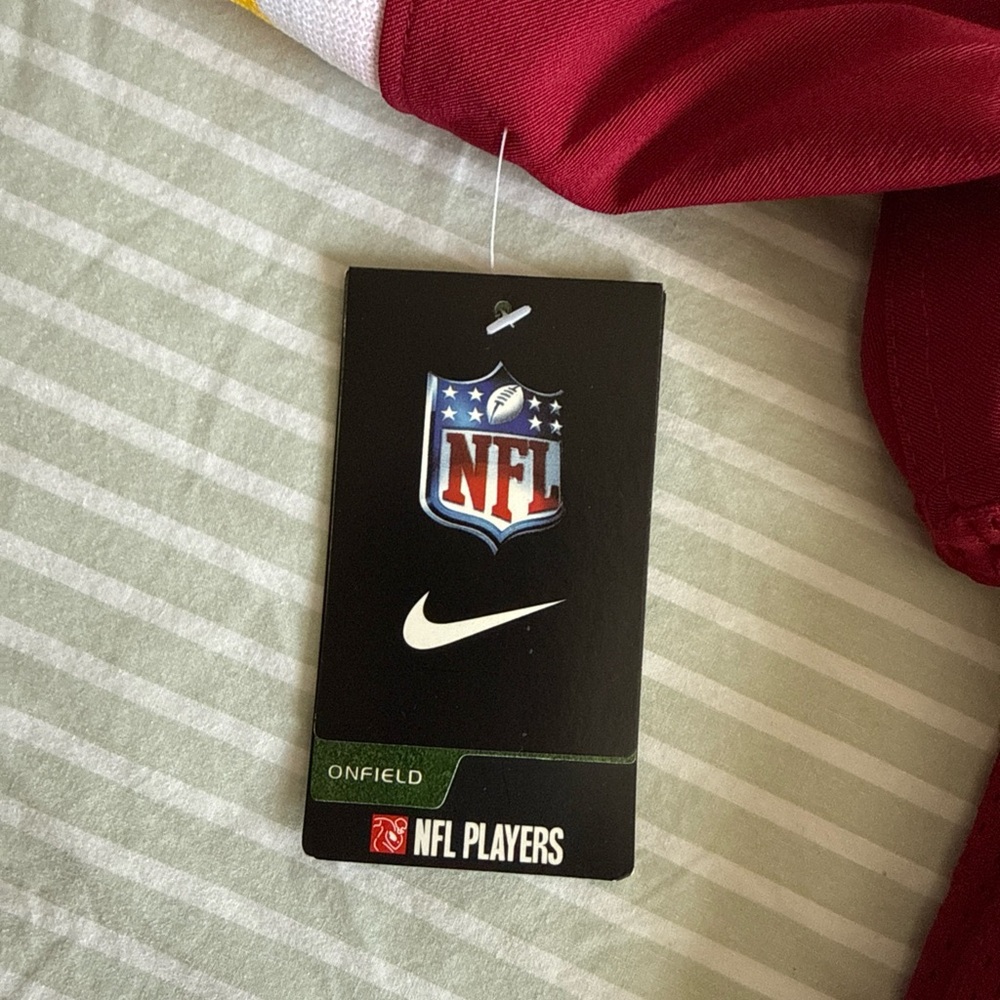 Nike Burgundy and Gold Men's Jersey - Picture 6 of 7